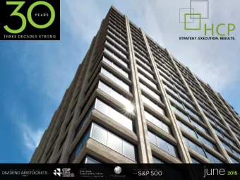 2015  table of contents  HCP OVERVIEW  2  STRATEGY AND RESULTS  PORTFOLIO OVERVIEW  OUR LEADERSHIP