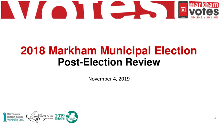 2018 markham municipal election