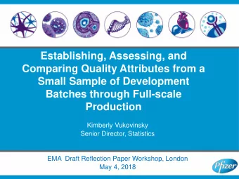 Production  Kimberly Vukovinsky  Senior Director, Statistics  EMA  Draft Reflection Paper Workshop,