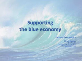 DG MARE  European Commission  November 2017  Global challenges  Improve the international ocean