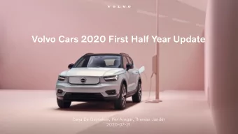 Volvo Cars 2020 First Half Year Update  Carla De Geyseleer, Per Ansgar, Therese Jandr  2020-07-21