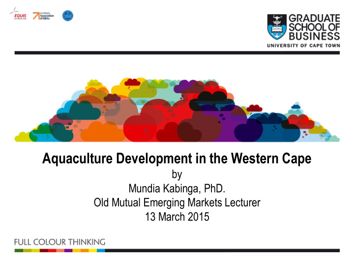 aquaculture development in the western cape