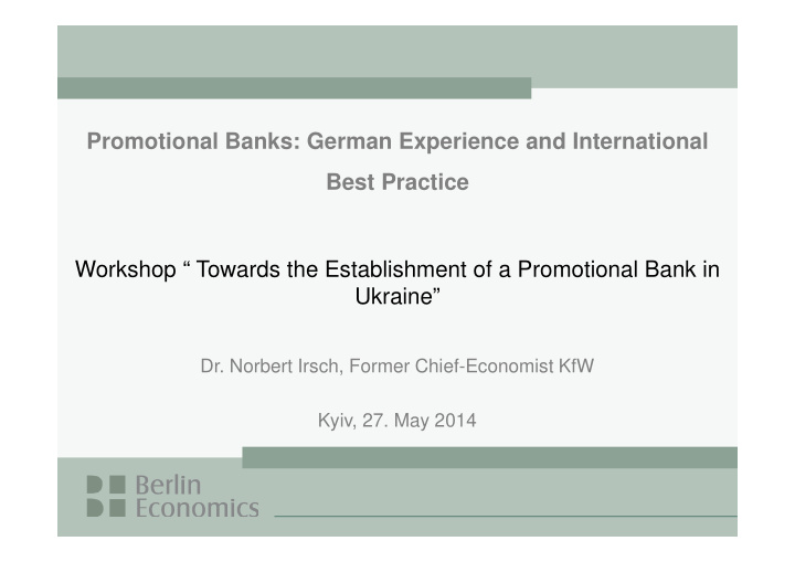 promotional banks german experience and international