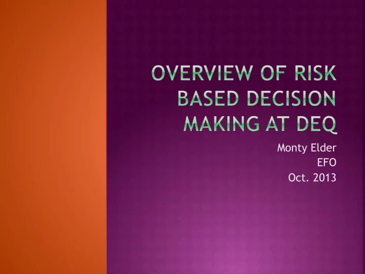 monty elder efo oct 2013 http deq state ok us factsheets