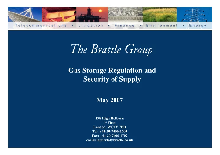 gas storage regulation and security of supply
