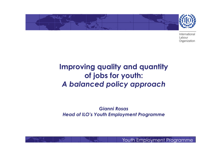 improving quality and quantity of jobs for youth