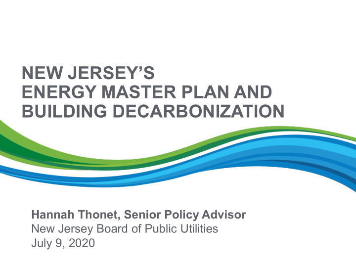 new jersey s energy master plan and building