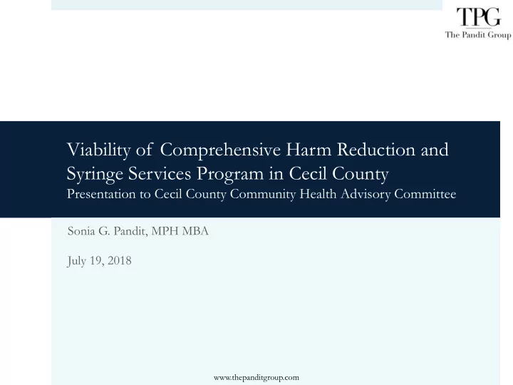 viability of comprehensive harm reduction and syringe