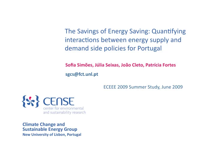 the savings of energy saving quan4fying interac4ons