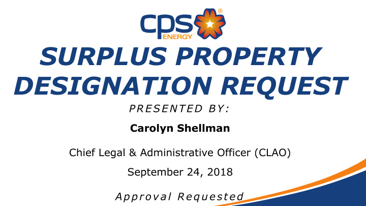 surplus property designation request