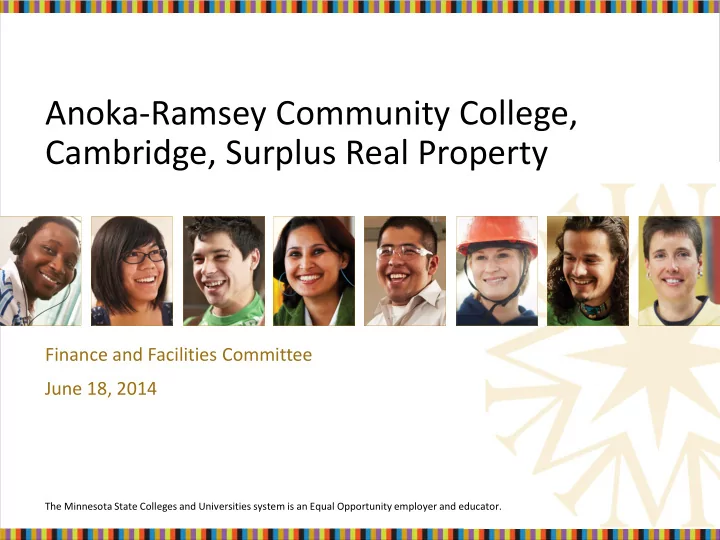 anoka ramsey community college cambridge surplus real