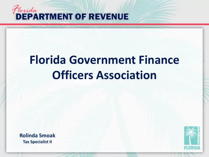 florida government finance officers association