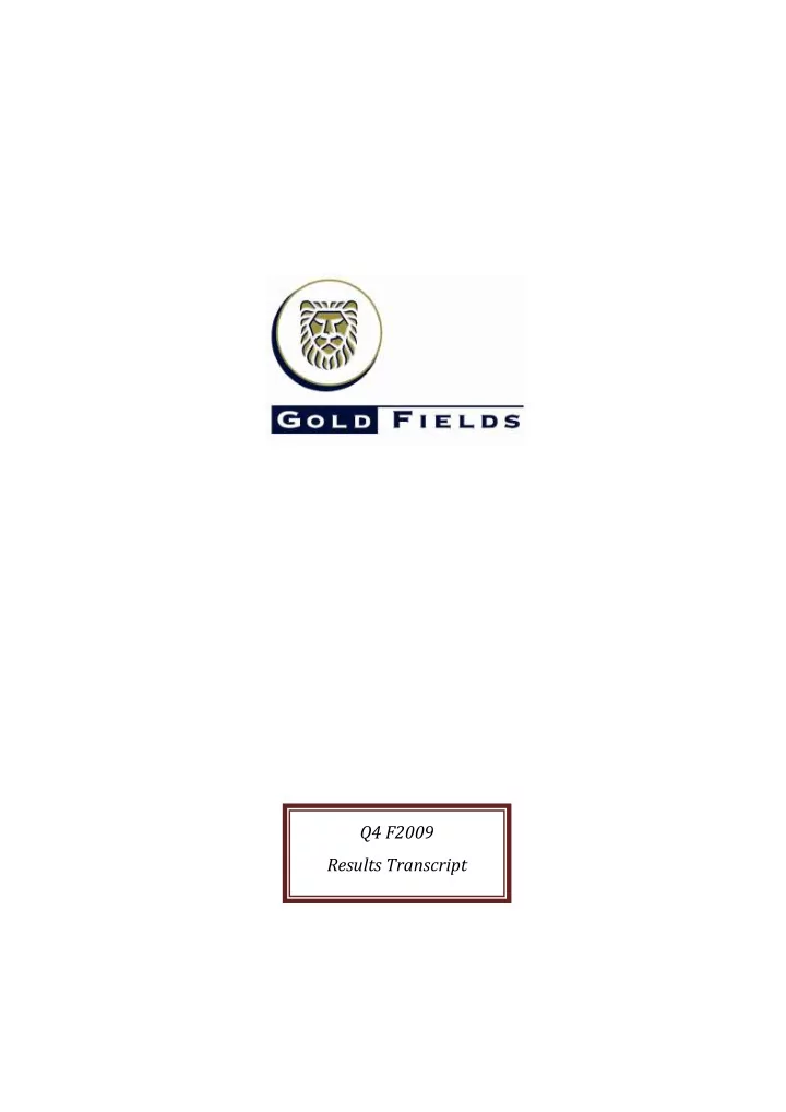 q4 f2009 results transcript