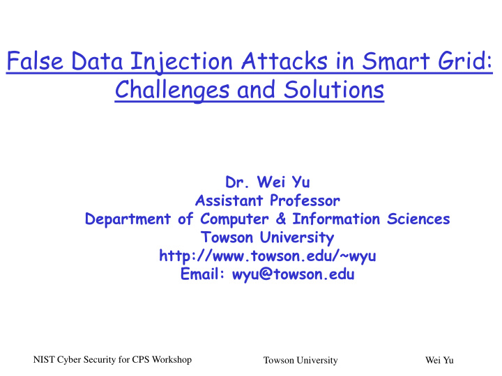 false data injection attacks in smart grid challenges and