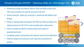 RTwalls &amp; RTwalls EXPERT  Retaining Walls incl. Wall Design Tool  Geotechnical design