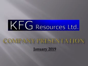 January 2019  This presentation contains forward-looking information relating to capital