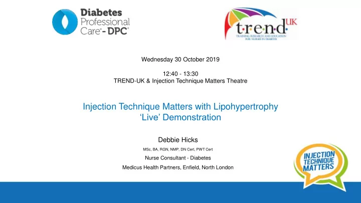 injection technique matters with lipohypertrophy