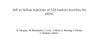 eRHIC  N. Tsoupas,  M. Blaskiewicz,  Y. Luo,  F. Meot, C. Montag, V. Ptitsyn,  S. Tepikian,