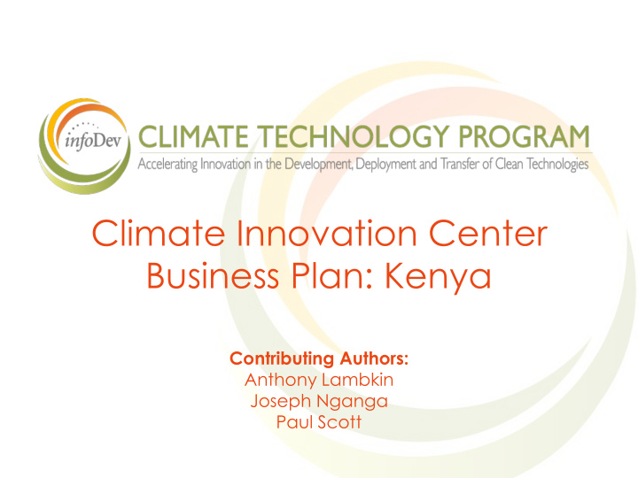 climate innovation center business plan kenya