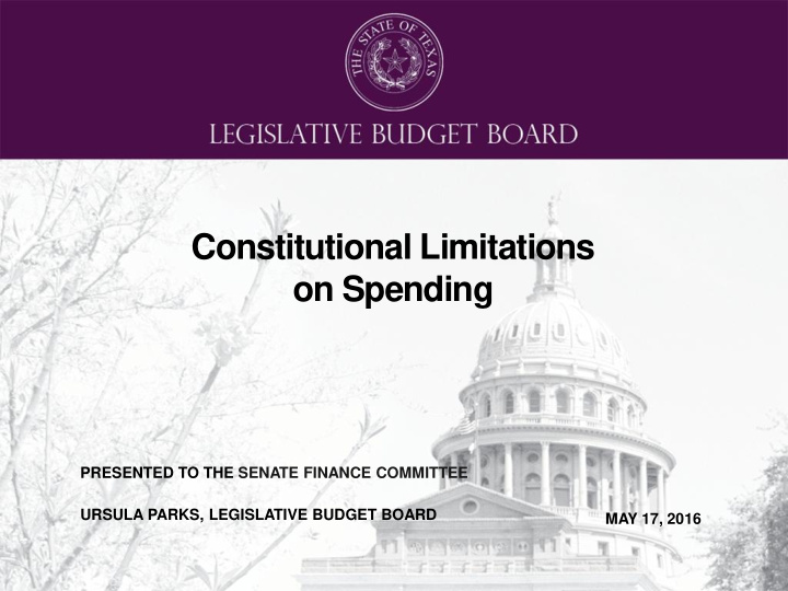 constitutional limitations on spending
