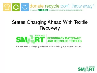 States Charging Ahead With Textile  Recovery  Jackie King  SMART Executive Director  443-640-1050