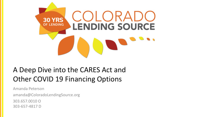 other covid 19 financing options