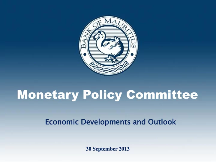 monetary policy committee