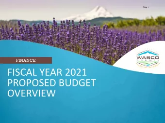FISCAL YEAR 2021  PROPOSED BUDGET  OVERVIEW  Slide 2  FY 2021 PROPOSED  BUDGET OVERVIEW  &gt;