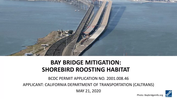 bay bridge mitigation shorebird roosting habitat