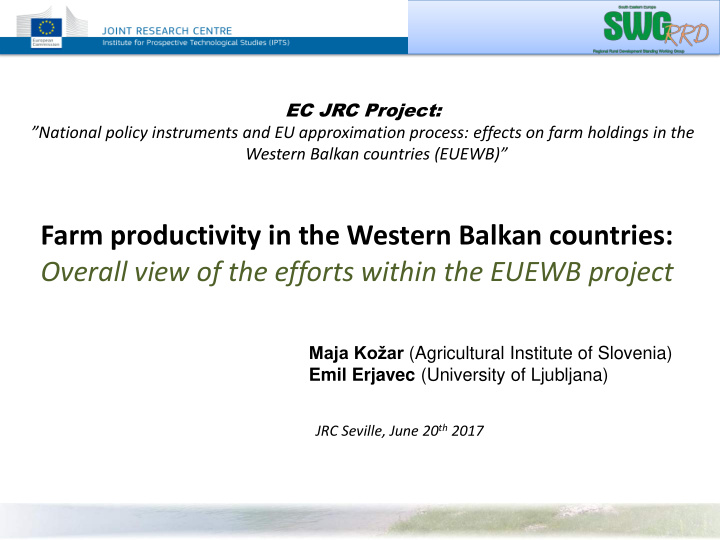 farm productivity in the western balkan countries overall