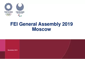 FEI General Assembly 2019  Moscow  November 2019  Topics  Feeds importation &amp; storage