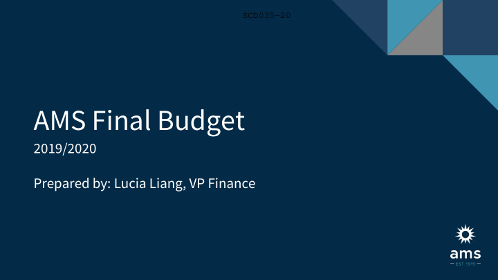 ams final budget