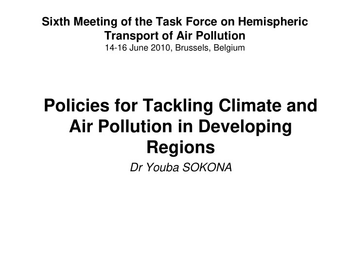 policies for tackling climate and air pollution in