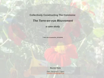 The Terre-en-vue Mouvement  a case study P aleis der Academin_20120309  Maarten Roels  Dept.