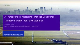 A Framework for Measuring Financial Stress under  Disruptive Energy Transition Scenarios  David-Jan