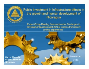 Public Investment in infrastructure effects in  Public Investment in infrastructure effects in  the
