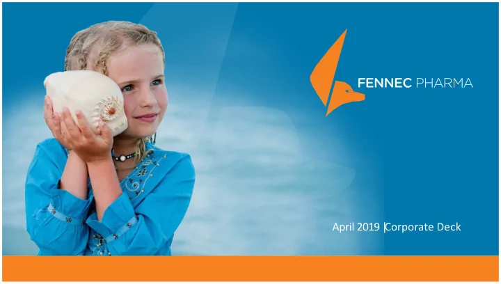 april 2019 corporate deck safe harborstatement