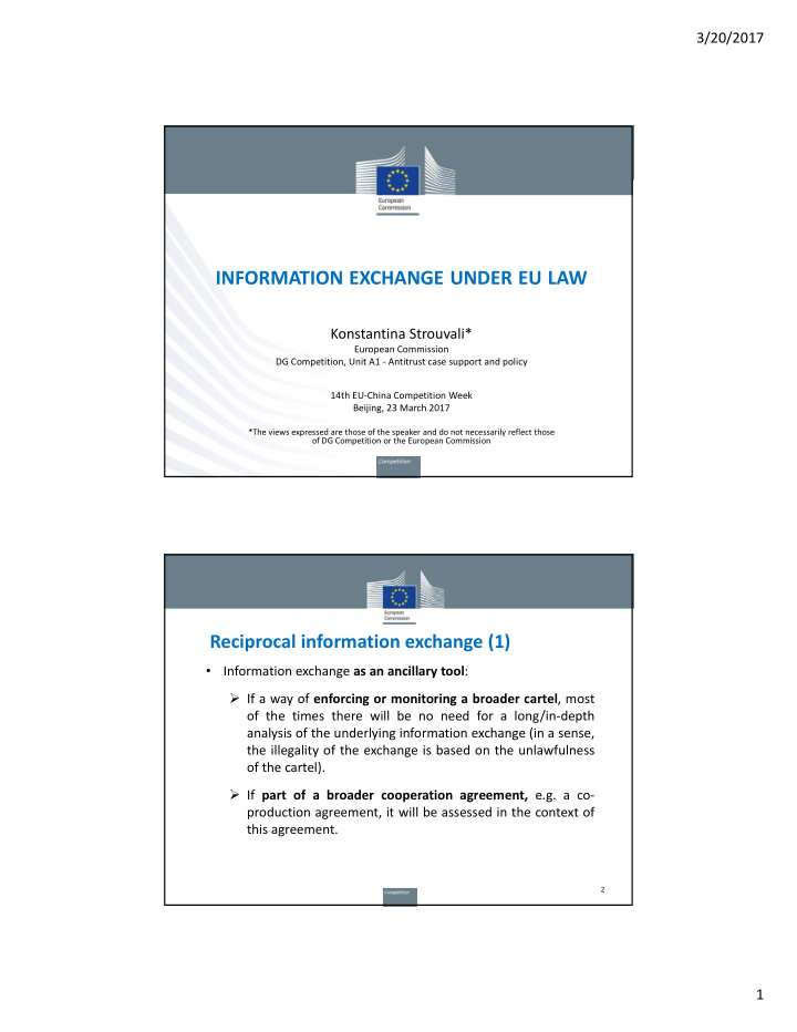 information exchange under eu law