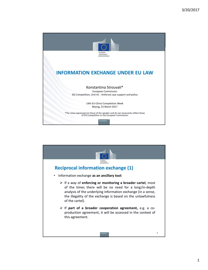 information exchange under eu law