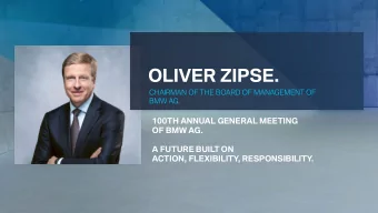 OLIVER ZIPSE.  CHAIRMAN OF THE BOARD OF MANAGEMENT OF  BMW AG.  100TH ANNUAL GENERAL MEETING  OF