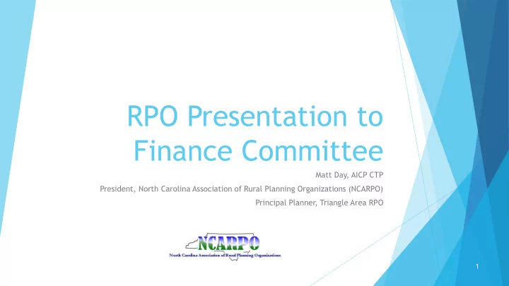 rpo presentation to finance committee