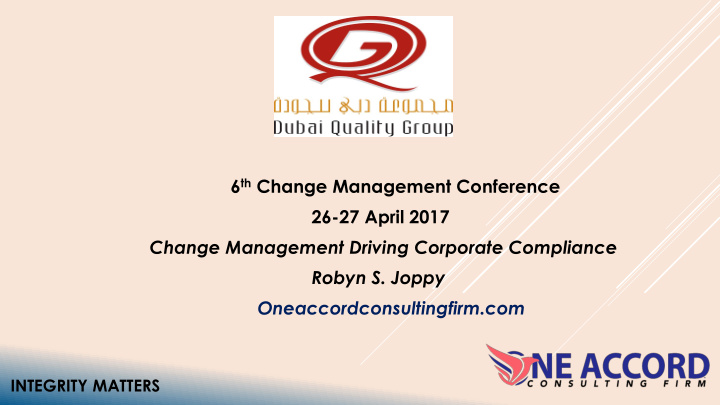 6 th change management conference