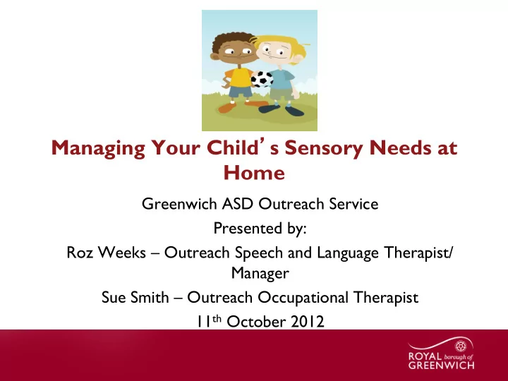 managing your child s sensory needs at home