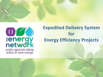 Expedited Delivery System  for  Energy Efficiency Projects  What is The Energy Network?  The Energy