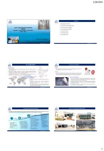 C TM TM Content  old chain  ooling Specialists  Organization Overview  Our Solution &amp;