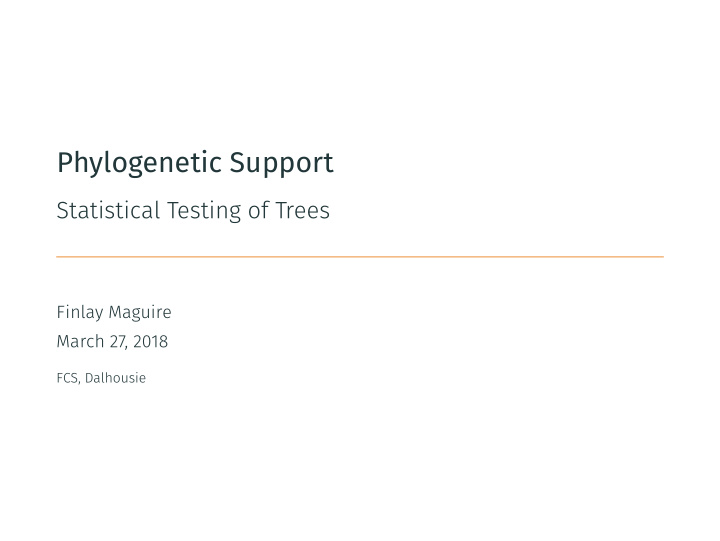 phylogenetic support