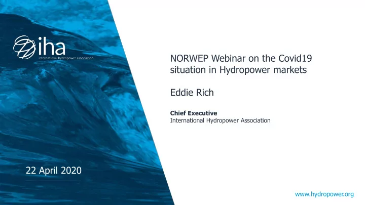 norwep webinar on the covid19