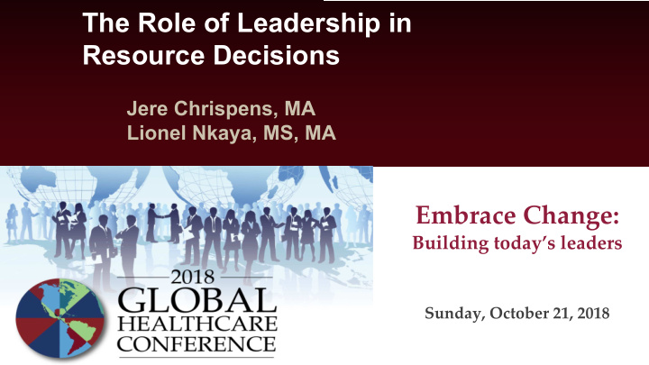 the role of leadership in resource decisions