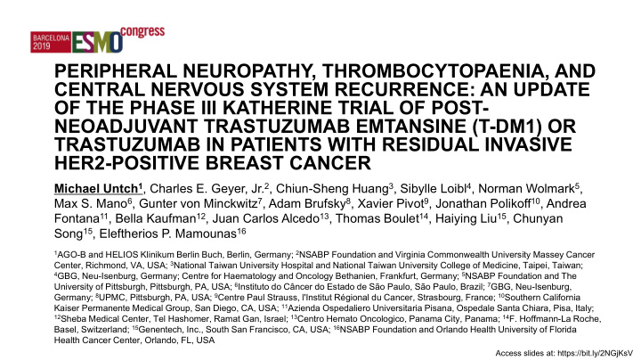 peripheral neuropathy thrombocytopaenia and central