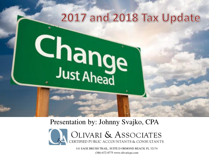 presentation by johnny svajko cpa